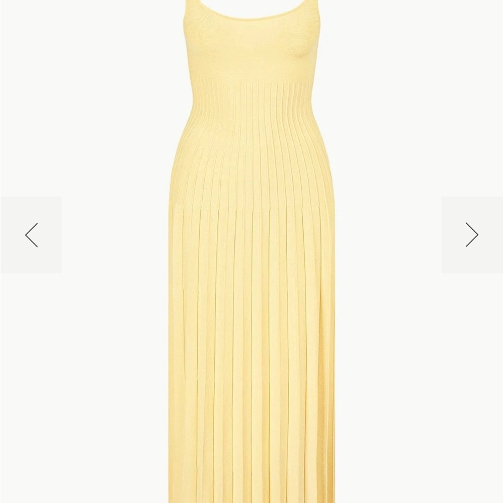 STAUD Yellow Sleeveless Scoop Neck Maxi Sundress